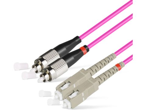Патч корд оптоволоконный,, SC/UPC-FC/UPC MM OM4 50/125 Duplex 3.0мм 1 м, LSZH