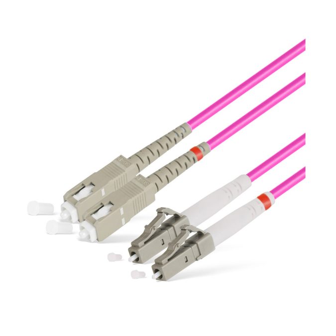Патч корд оптоволоконный,, SC/UPC-LC/UPC MM OM4 50/125 Duplex 3.0мм 1 м, LSZH