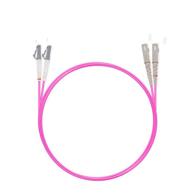 Патч корд оптоволоконный,, SC/UPC-LC/UPC MM OM4 50/125 Duplex 3.0мм 1 м, LSZH