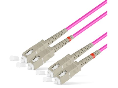 Патч корд оптоволоконный,, SC/UPC-SC/UPC MM OM4 50/125 Duplex 3.0мм 1 м, LSZH
