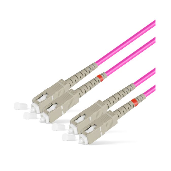 Патч корд оптоволоконный,, SC/UPC-SC/UPC MM OM4 50/125 Duplex 3.0мм 1 м, LSZH
