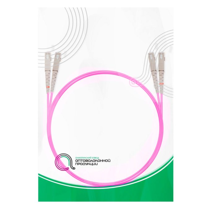 Патч корд оптоволоконный,, SC/UPC-SC/UPC MM OM4 50/125 Duplex 3.0мм 1 м, LSZH