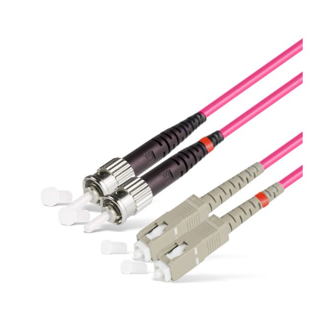 Патч корд оптоволоконный,, SC/UPC-ST/UPC MM OM4 50/125 Duplex 3.0мм 1 м, LSZH