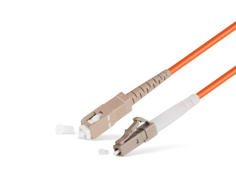 Патч корд оптоволоконный,, LC/UPC-SC/UPC MM OM1 62.5/125 Simplex 3.0мм 1 м, LSZH