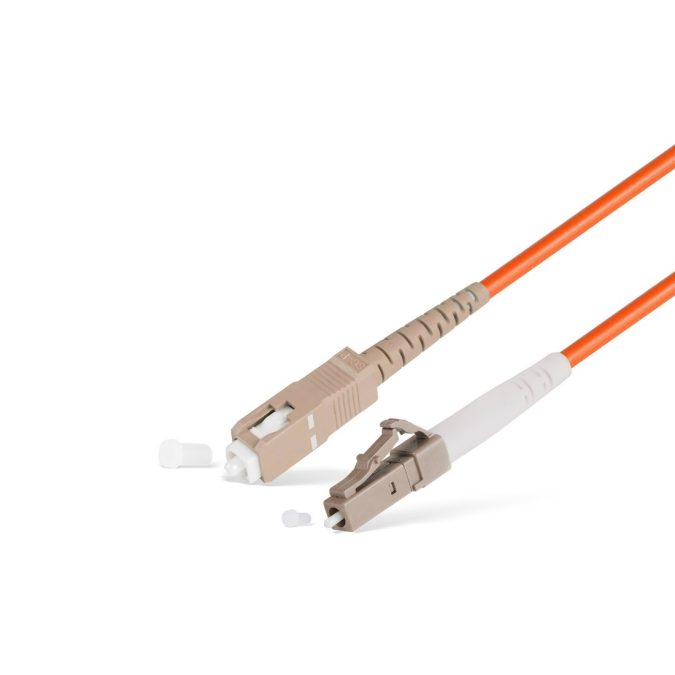 Патч корд оптоволоконный,, LC/UPC-SC/UPC MM OM1 62.5/125 Simplex 3.0мм 1 м, LSZH