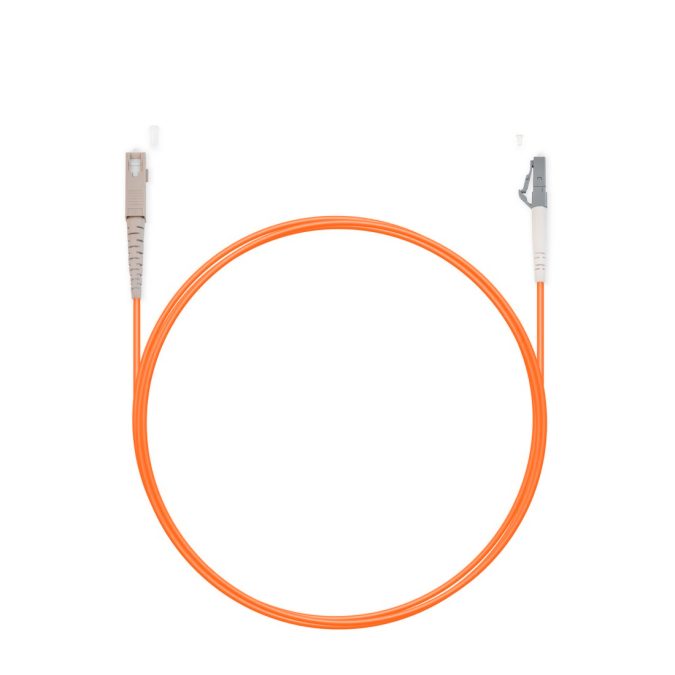 Патч корд оптоволоконный,, LC/UPC-SC/UPC MM OM1 62.5/125 Simplex 3.0мм 1 м, LSZH