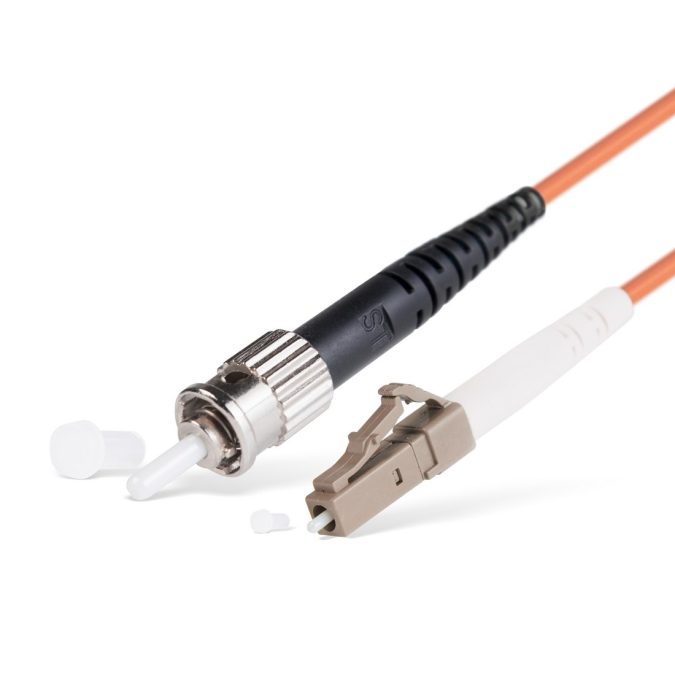 Патч корд оптоволоконный,, LC/UPC-ST/UPC MM OM2 50/125 Simplex 3.0мм 1 м, LSZH