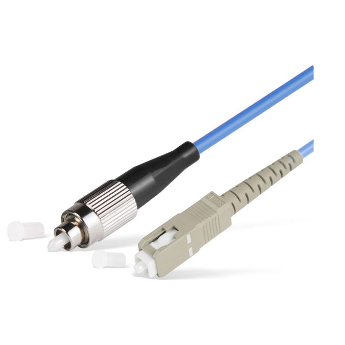 Патч корд оптоволоконный,, FC/UPC-SC/UPC MM OM3 50/125 Simplex 3.0мм 1 м, LSZH