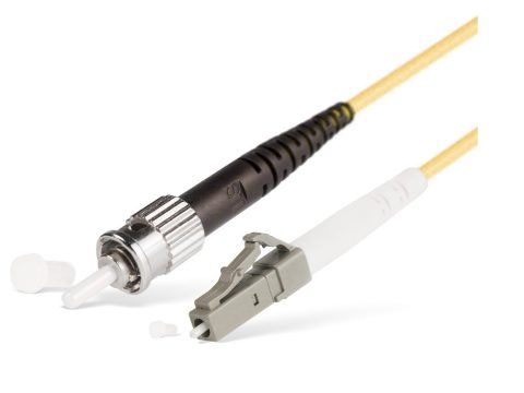 Патч корд оптоволоконный,, LC/UPC-ST/UPC MM OM3 50/125 Simplex 3.0мм 1 м, LSZH