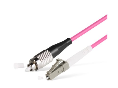 Патч корд оптоволоконный,, FC/UPC-LC/UPC MM OM4 50/125 Simplex 3.0мм 1 м, LSZH