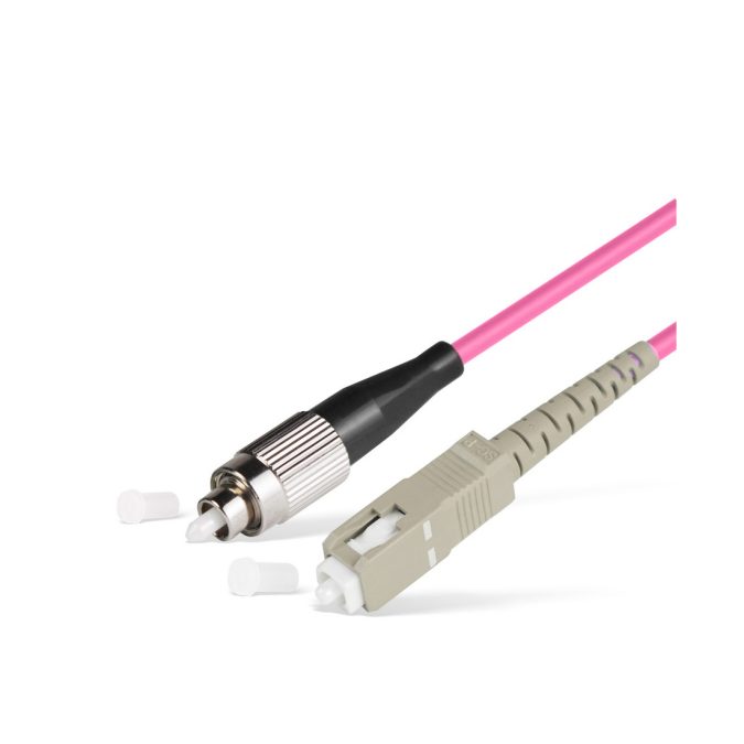Патч корд оптоволоконный,, FC/UPC-SC/UPC MM OM4 50/125 Simplex 3.0мм 1 м, LSZH