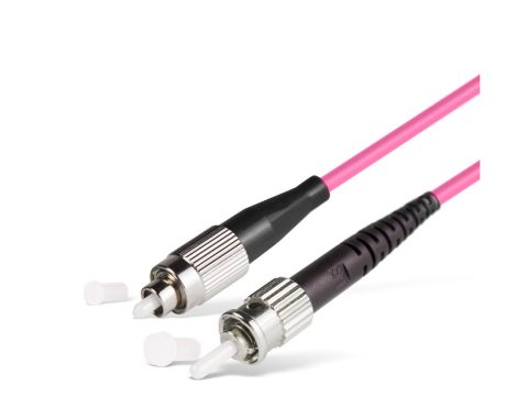 Патч корд оптоволоконный,, FC/UPC-ST/UPC MM OM4 50/125 Simplex 3.0мм 1 м, LSZH