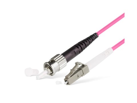 Патч корд оптоволоконный,, LC/UPC-ST/UPC MM OM4 50/125 Simplex 3.0мм 1 м, LSZH