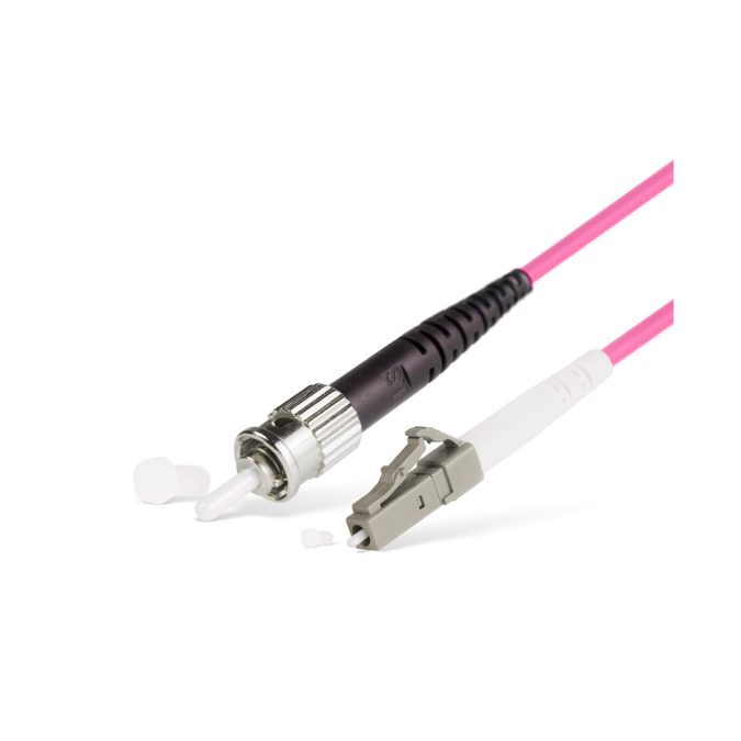 Патч корд оптоволоконный,, LC/UPC-ST/UPC MM OM4 50/125 Simplex 3.0мм 1 м, LSZH