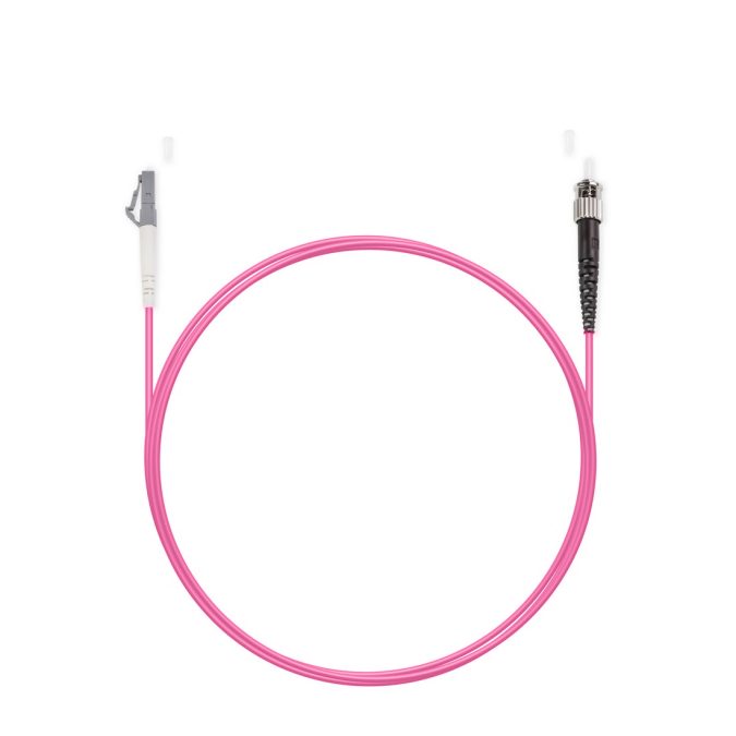 Патч корд оптоволоконный,, LC/UPC-ST/UPC MM OM4 50/125 Simplex 3.0мм 1 м, LSZH