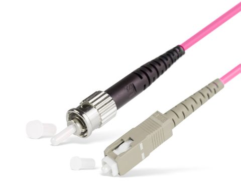 Патч корд оптоволоконный,, SC/UPC-ST/UPC MM OM4 50/125 Simplex 3.0мм 1 м, LSZH
