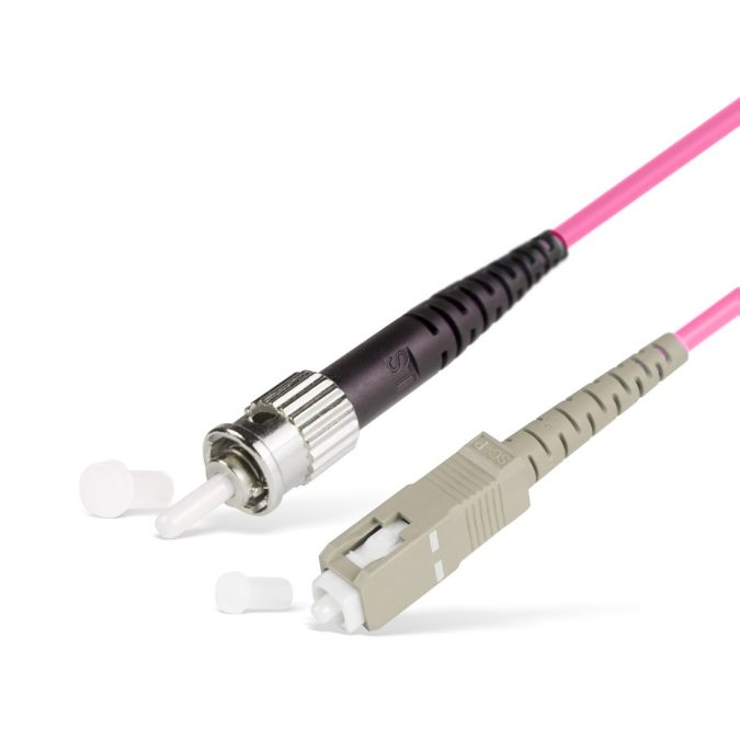 Патч корд оптоволоконный,, SC/UPC-ST/UPC MM OM4 50/125 Simplex 3.0мм 1 м, LSZH