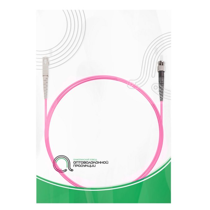 Патч корд оптоволоконный,, SC/UPC-ST/UPC MM OM4 50/125 Simplex 3.0мм 1 м, LSZH