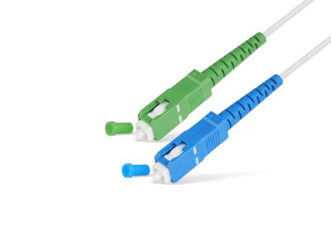 Абонентский FTTH Патч Корд,, SС/UPC-SC/APC SM 1 м, Для внутр. прокладки, Белый, LSZH
