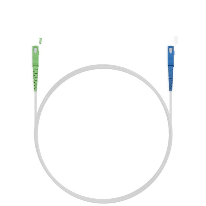 Абонентский FTTH Патч Корд,, SС/UPC-SC/APC SM 1 м, Для внутр. прокладки, Белый, LSZH