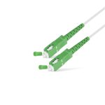 Абонентский FTTH Патч Корд,, SС/APC-SC/APC SM 1 м, Для внутр. прокладки, Белый, LSZH