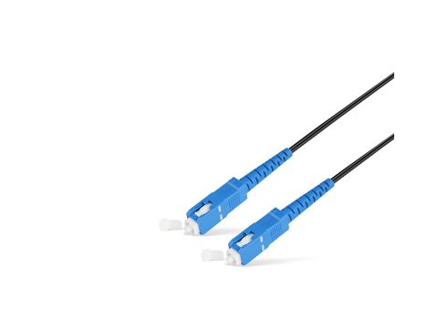 Абонентский FTTH Патч Корд,, SС/UPC-SC/UPC SM 1 м, Для внешней прокладки, Чёрный, LSZH