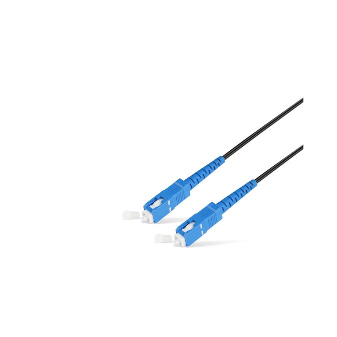 Абонентский FTTH Патч Корд,, SС/UPC-SC/UPC SM 1 м, Для внешней прокладки, Чёрный, LSZH