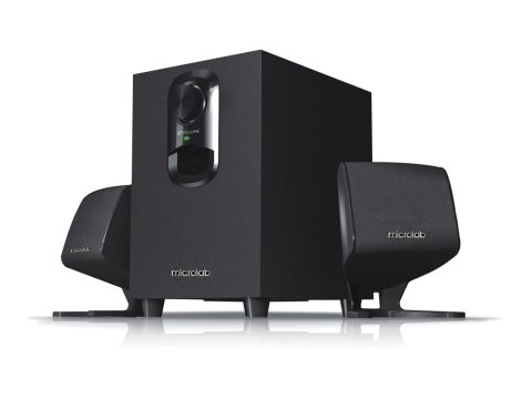 Акустическая система, Microlab, M-108, 11Вт (2,5Вт*2+6Вт), Вход/Выход 3,5 MiniJack, Чёрный