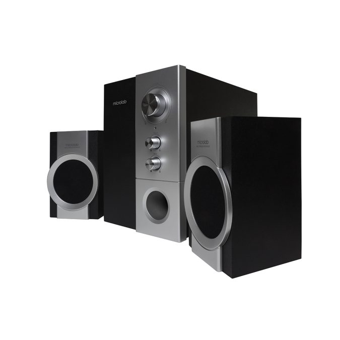 Акустическая система, Microlab, M-590 (11), 2.1, 17Вт (4Вт*2+9Вт), 70 Дб, Вход 2RCA, Выход 2RCA, Чёрный