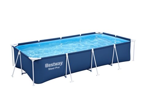 Каркасный бассейн Steel Pro 400 х 211 х 81 см, BESTWAY, 56405, Винил, 5700 л., Стальной каркас, Синий, Цветная коробка