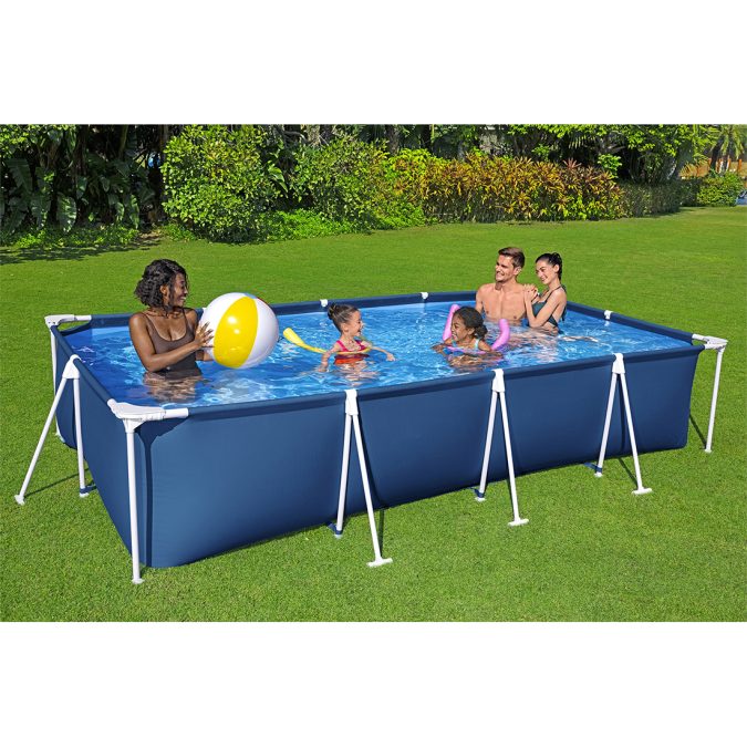 Каркасный бассейн Steel Pro 400 х 211 х 81 см, BESTWAY, 56405, Винил, 5700 л., Стальной каркас, Синий, Цветная коробка