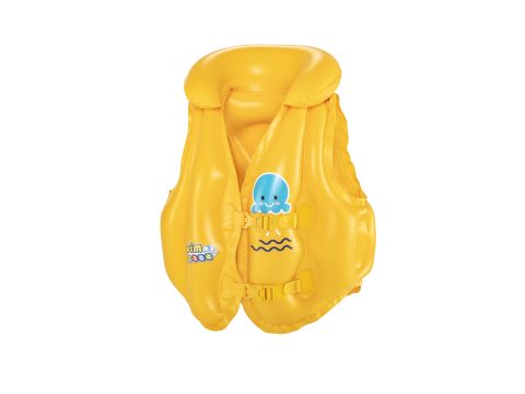 Жилет для плавания Wondersplash 51 х 46 см, BESTWAY, 32034, Винил, 3+, Трёхкамерный, Жёлтый, Цветная коробка