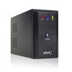 Источник бесперебойного питания, SVC, V-650-L, Мощность 650ВА/390Вт, Диапазон работы AVR: 165-275В, AVR в режиме Booster: 138-292В, Бат.: 12В/7.5 Ач*1шт., 3 вых.: 2 Shuko CEE7+1 IEC C13 (Bypass), Чёрный