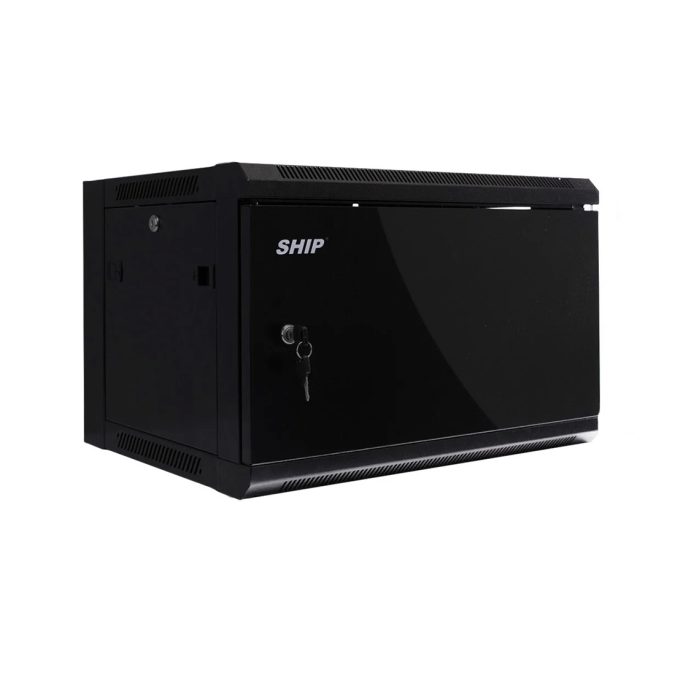 Шкаф коммуникационный настенный, SHIP, VP5406.100, VP серия, 19'' 6U, 570*450*380 мм, Ш*Г*В, IP20, Чёрный