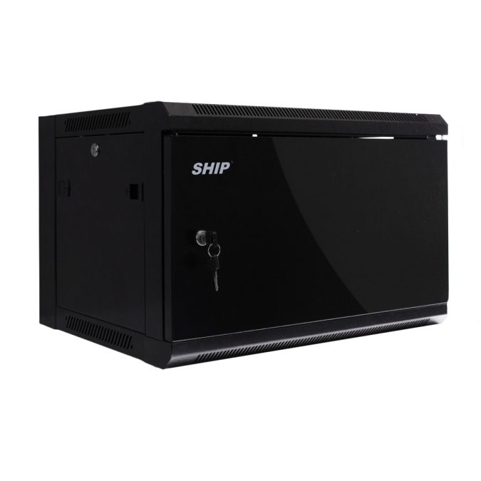Шкаф коммуникационный настенный, SHIP, VP5409.100, VP серия, 19'' 9U, 570*450*500 мм, Ш*Г*В, IP20, Чёрный