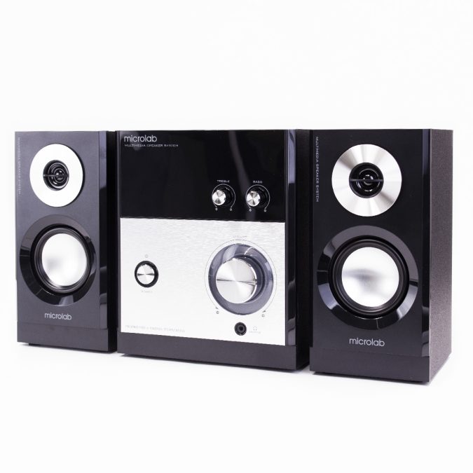 Акустическая система, Microlab, M-880, 2.1, 40Вт(12Вт*2+16Вт), Выход 2RCA, Вход 3,5 MiniJack, Технология обработки низких частот X-Bass, Чёрный