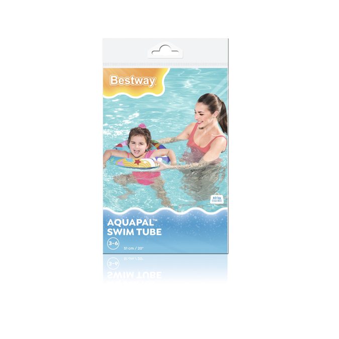 Круг для плавания Aqua Pals 51см, BESTWAY, 36113, Винил, 3-6, Цвет в ассортименте, Пакет