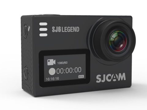 Экшн-камера, SJCAM, SJ6 LEGEND, 4K/30fps, 1080P/60fps, Panasonic MN34120PA 16 МП 166°, Wifi 10 м/ 2.4GHz, Gyro Anti-shake, Slow motion, Чипсет NTK 96660, 1000mAh, 2" сенсорный дисплей, Чёрный