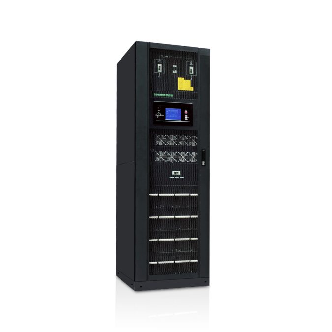 Источник бесперебойного питания, SVC RB060/20X, 60кВа/54кВт, Тип: модульный, 3-фазы 380В/400В/415В, Подключение модулей: до 3 шт. PM20X, Батареи: внутренняя установка в спец. картриджи, Макс. количество бат. 160шт*9Ач, Коэффициент мощности 0.9, Частота 40-70Гц.