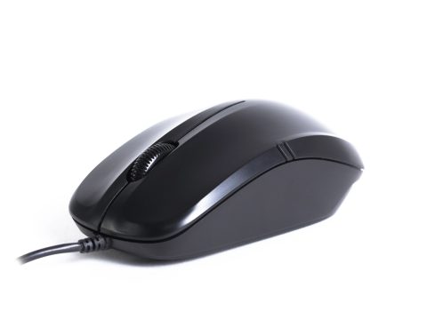 Компьютерная мышь, Delux, DLM-136OUB, Оптическая, USB, 1000dpi, Длина провода 1,6 м, Чёрная