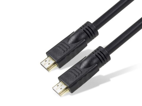 Интерфейсный кабель, SHIP, SH6031-15P, HDMI-HDMI, 30В, Пол. пакет, Контакты с золотым напылением, 15 м, Чёрный
