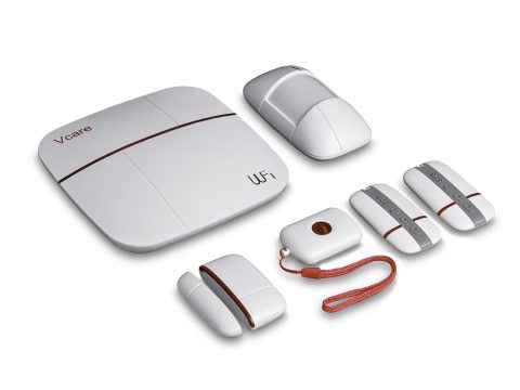 Беспроводной комплект системы безопасности, Patrol Hawk, A V-care (Стандарт), Wi-Fi, GSM, 1x панель сигнализации, 1x датчик движения, 1x датчик размыкания, 2x пульт управления, 1x кнопка вызова, 1x датчик температуры и влажности. Уточняйте работоспособность ПО на своем устройстве.