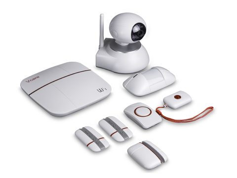 Беспроводной комплект системы безопасности, Patrol Hawk, B V-care (Эксперт), Wi-Fi, GSM, 1x панель сигнализации, 1x датчик движения, 1x датчик размыкания, 2x пульт управления, 1x IP камера, 1x кнопка вызова. Уточняйте работоспособность ПО на своем устройстве.