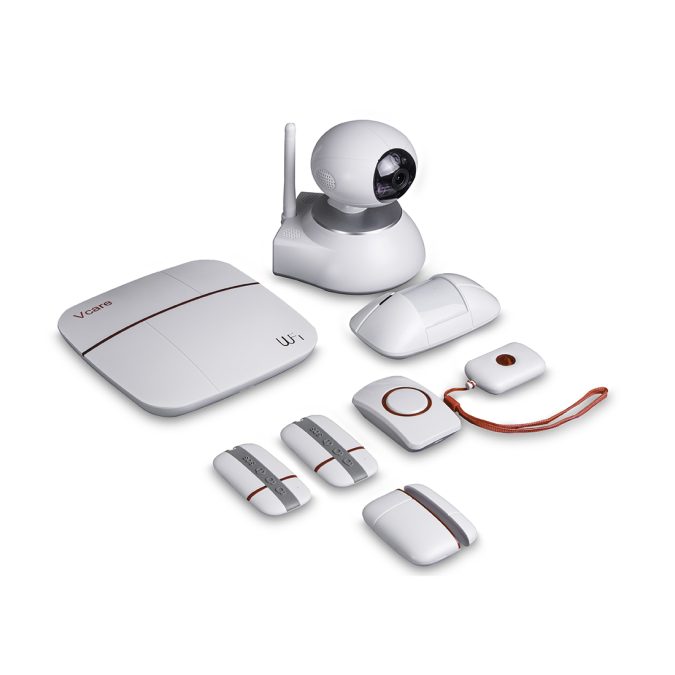 Беспроводной комплект системы безопасности, Patrol Hawk, B V-care (Эксперт), Wi-Fi, GSM, 1x панель сигнализации, 1x датчик движения, 1x датчик размыкания, 2x пульт управления, 1x IP камера, 1x кнопка вызова. Уточняйте работоспособность ПО на своем устройстве.