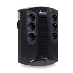 Источник бесперебойного питания, SVC, U-850-L, USB, Мощность 850ВА/510Вт, Диапазон работы AVR: 145-290В, Бат.: 12В/8Ач., 6 вых.: Shuko CEE7(3 с работой от батареи, 3 сетевой фильтр), USB 5В/2А*2 шт., Чёрный