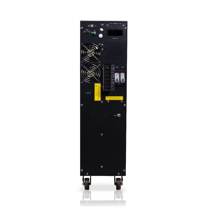 Источник бесперебойного питания, SVC, PTS-6KL-LCD, Мощность 6кВА/6кВт, PTS-серия, On-Line, LCDRS-232, SMART, Диапазон работы AVR: 110-288В, Бат.: 12В/7Ач*16шт., Клеммная колодка, Вентилятор: 12см*1шт., Чёрный