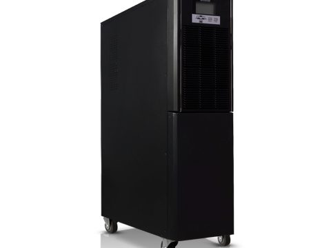 Источник бесперебойного питания, SVC, PTS-10KL-LCD, Мощность 10кВА/10кВт, PTS-серия, On-Line, LCDRS-232, SMART, Диапазон работы AVR: 110-288В, Бат.: 12В/9Ач*16шт., Клеммная колодка, Вентилятор: 12см*1шт., Чёрный