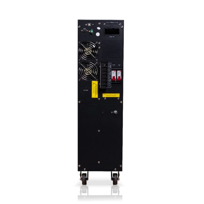 Источник бесперебойного питания, SVC, PTS-10KL-LCD, Мощность 10кВА/10кВт, PTS-серия, On-Line, LCDRS-232, SMART, Диапазон работы AVR: 110-288В, Бат.: 12В/9Ач*16шт., Клеммная колодка, Вентилятор: 12см*1шт., Чёрный