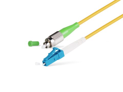 Патч корд оптоволоконный,, FC/APC-LC/UPC SM 9/125 Simplex 2.0мм 1 м, LSZH