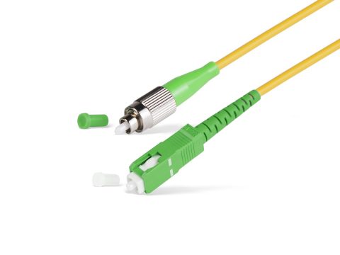 Патч корд оптоволоконный,, FC/APC-SC/UPC SM 9/125 Simplex 2.0мм 1 м, LSZH